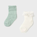 2 Sock Pair Lago & White