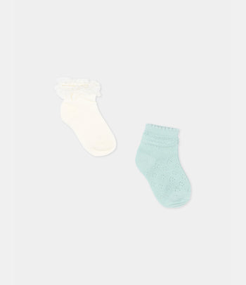 2 Sock Pair Lago & White