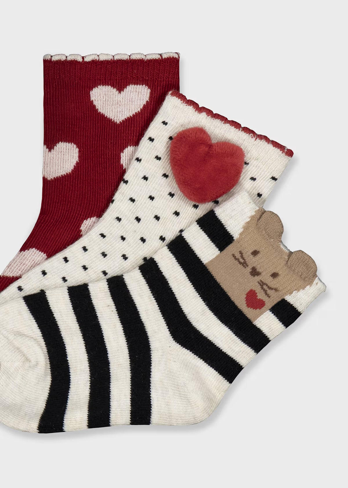 Heart 3-pack Socks