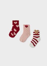 3 Pack Heart Socks
