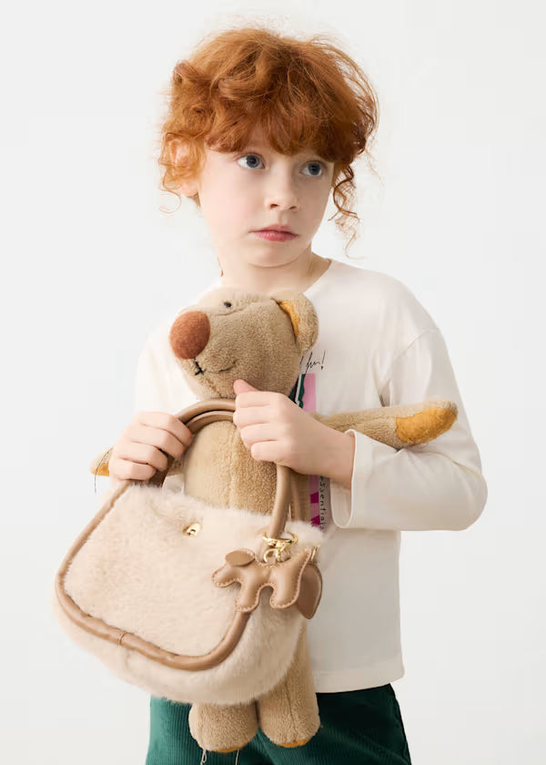 Faux-Fur Bag with Charm