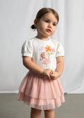 Pink Pleated Tulle Skirt
