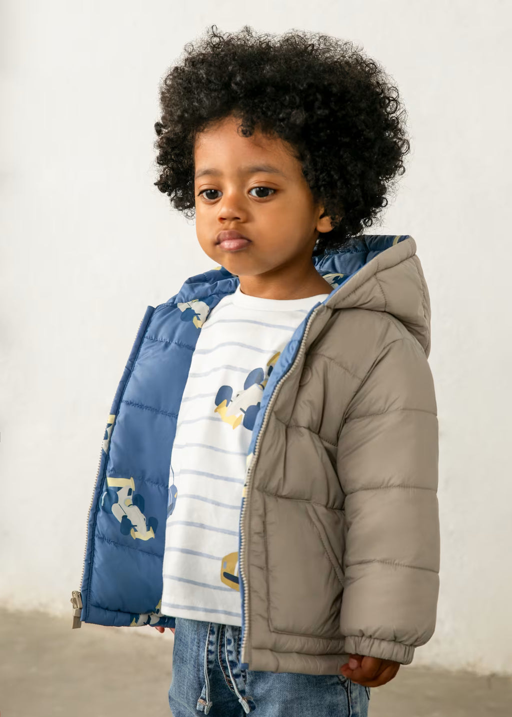 Reversible Printed Puffer Jacket