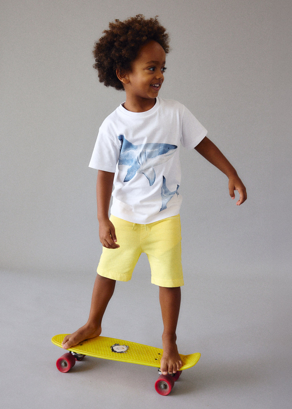 White shark print T-shirt