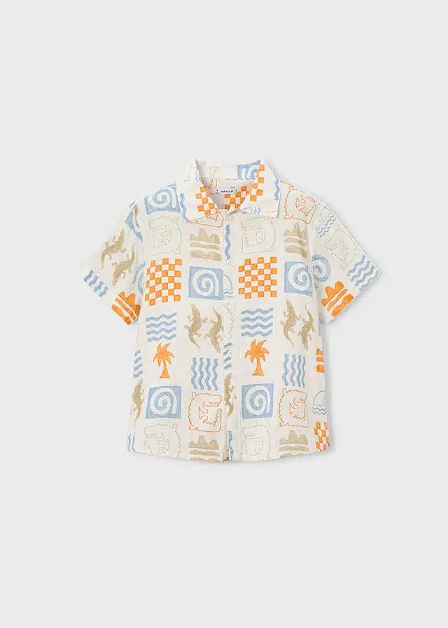Printed Linen Shirt