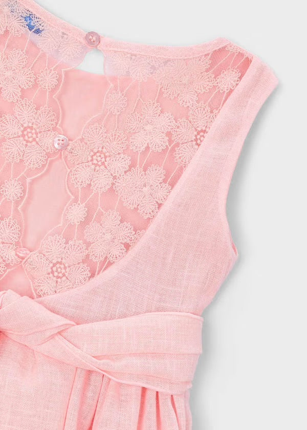 Pink Floral Lace Dress