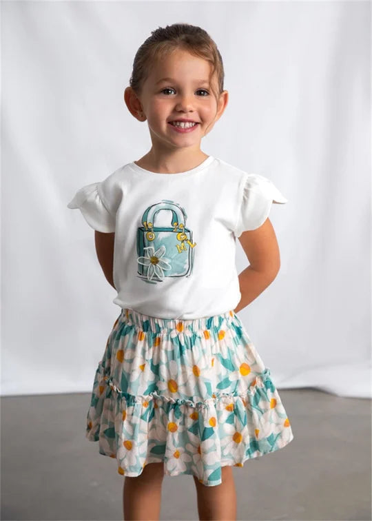 Floral Dobby Skirt
