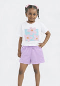 Purple Chenille Shorts