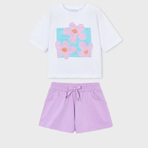 Purple Chenille Shorts
