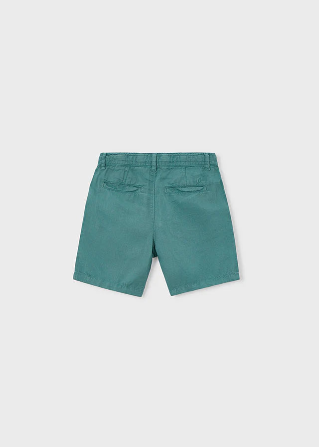 Green Linen Bermuda Short