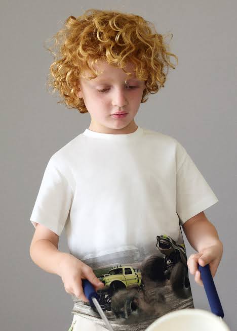 White Monster Truck T-Shirt