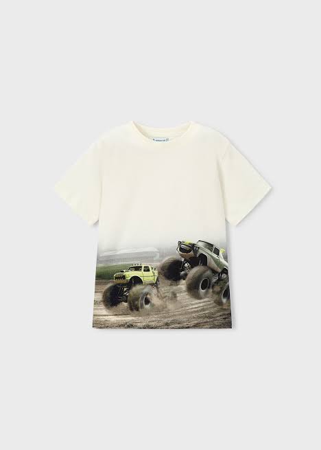 White Monster Truck T-Shirt