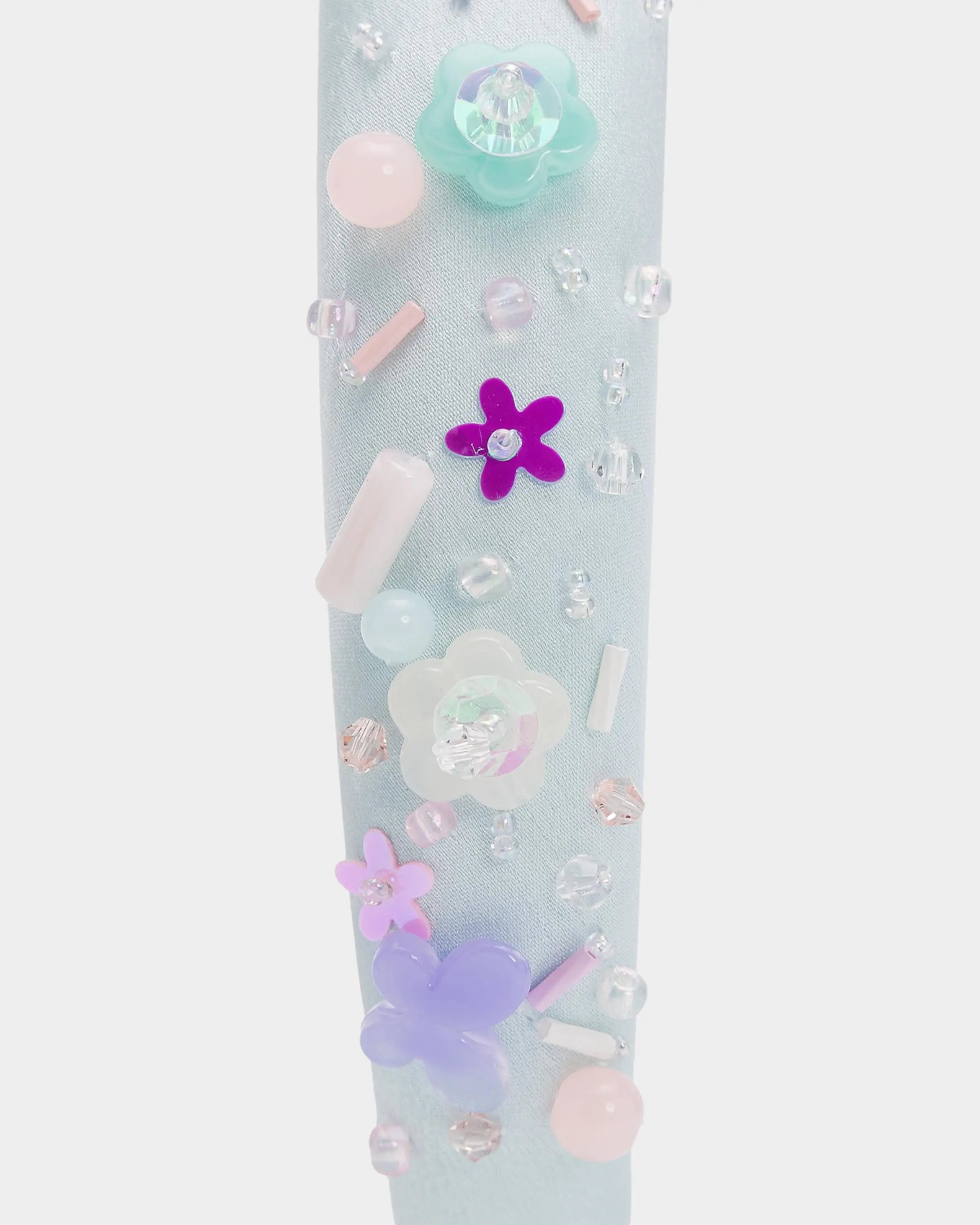 Padded Shimmer Light Blue Headband